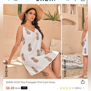 Pineapple print cami dress